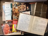 Lot of Vintage Cookbooks and Handwritten Recipes