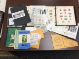 Large Lot of Stamps, Books