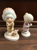 Lot of 2 : Hand Signed Precious Moments Figures