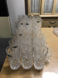 Group of 30 Crystal tumblers and more
