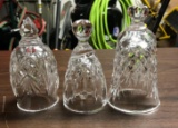 Group of 3 : Vintage Waterford Crystal Bells
