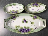 Nippon China Plates w/ Violets