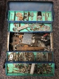 Tackle Box of Tools, Metal Screws, and Washers