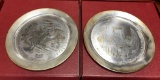 2 Bicentennial Sterling and 24k Gold Plates
