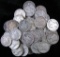 Lot of (50) Mixed Date Mercury Dimes.