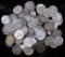 Lot of (100) Mixed Date Silver Jefferson War Nickels.