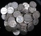 Lot of (100) Mixed Date Silver Jefferson War Nickels.