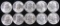 Lot of (10) 1952 D Washington Quarters.