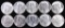 Lot of (10) 1964 Kennedy Half Dollars 90% Silver.