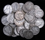 Lot of (50) Mixed Date Mercury Dimes.