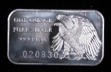 Art Bar: One Ounce .999 Silver Ingot 200 Years Of Independence.