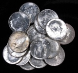 Lot of (20) 1964 D Kennedy Half Dollars 90% Silver.