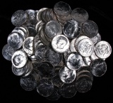 Lot of (100) Mixed Date 40% Silver Kennedy Half Dollars.