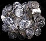 Lot of (100) Mixed Date 40% Silver Kennedy Half Dollars.