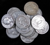 Lot of (20) Mixed Date 1950's Washington Quarters.