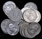 Lot of (20) Mixed Date 1950's Washington Quarters.