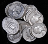 Lot of (20) Mixed Date 1950's Washington Quarters.