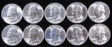 Lot of (10) 1956 Washington Quarters.