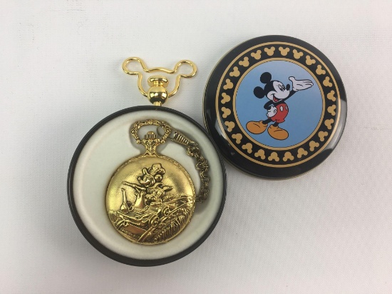 Mickey Mouse Pocket Watch and Fob