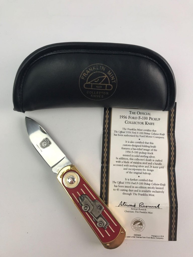 ford site oficial on Franklin Mint 1956 Ford F 100 Pickup Pocket Knife Firearms Military Artifacts Knives Blades Online Auctions Proxibid