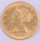 1893 $5.00 Liberty Gold.