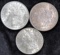 Lot of (3) Morgan Dollars includes 1886, 1888 & 1889.