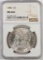 1886 Morgan Dollar. NGC Certified MS64+.