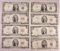 Lot of (8) U.S. Currency. Silver Certificates & Legal Tender.