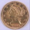 1898 S $5.00 Liberty Gold cleaned.