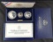 1993 3 Coin Silver & Gold Proof Bill Of Rights Commemorative Set.