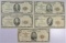 Run of (5) 1929 Federal Reserve Notes Chicago includes $5, $10, $20, $50 & $100. All GA Blocks.