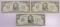 Lot of (3) 1934 $50 Federal Reserve Notes. All (GA Block).