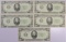 Lot of (5) 1934-A $20 Federal Reserve Notes. (3) GA Block & (1) DA Block.