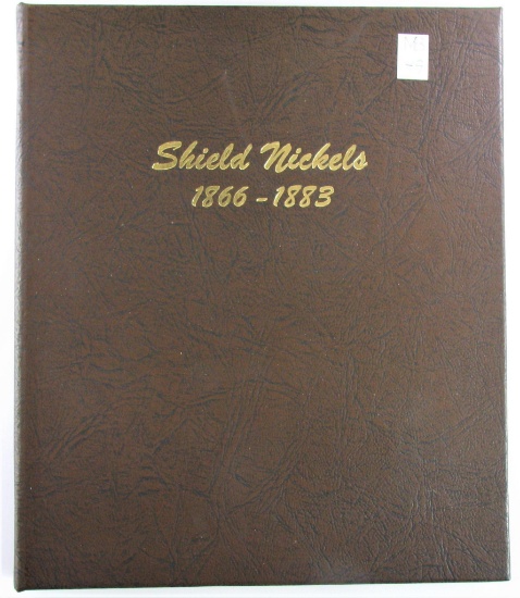 Shield Nickel Collection in Dansco Album 6110. 1866-1883. 16 Coins.