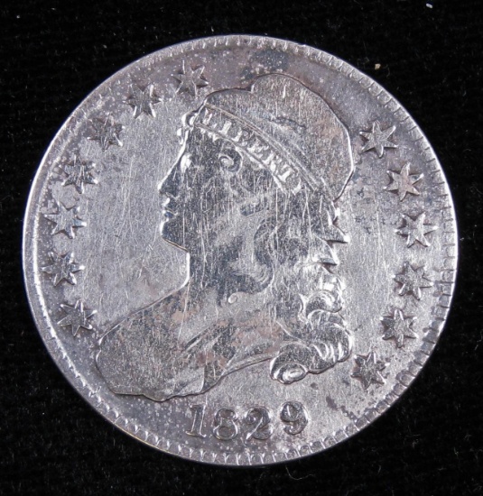 1829 Capped Bust Half Dollar.