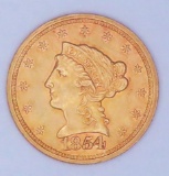 1854 $2.50 Liberty Gold.