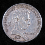 1918 Lincoln Illinois Centennial Commemorative Half Dollar.