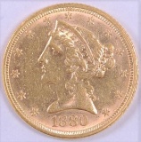 1880 $5.00 Liberty Gold.