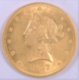 1907 $10.00 Liberty Gold.