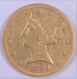 1880 $5.00 Liberty Gold.