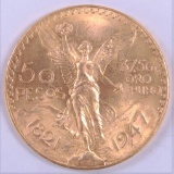 1947 Meico 50 Pesos Gold.?1.2057 oz.