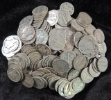 Lot of (200) Mixed Date Mercury Dimes.