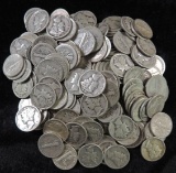 Lot of (200) Mixed Date Mercury Dimes.