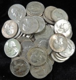 Lot of (45) Mixed Date 1960's 90% Silver Quarters.