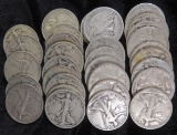 Lot of (35) Walking Liberty Half Dollars.