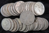 Lot of (40) Walking Liberty Half Dollars.