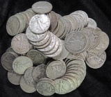 Lot of (100) Mixed Date Walking Liberty Half Dollars.