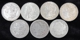 Lot of (7) Morgan Dollars. Includes (5) 1891 S & (2) 1892 S.