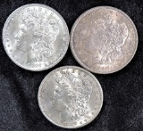 Lot of (3) Morgan Dollars includes 1886, 1888 & 1889.