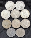 Lot of (10) 1935 Peace Dollars (7) S & (3) P.